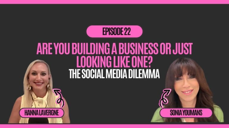 Boutique Hustle podcast Episode 22: are you building a business or just looking like one? The social media dilemma, with Sonia Youmans and Hanna Lavergne